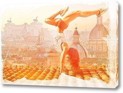  Постер Гимнастка на крыше
