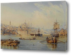   Постер Константинополь от входа в бухту Золотой Рог