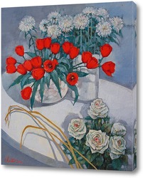   Картина Красные тюльпаны