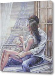   Картина Свидание в Париже.