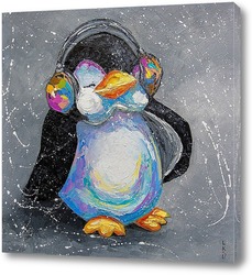  Императорские пингвины с малышом.
