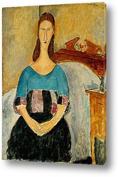    Портрет Жанны Эбютерн, сидя, 1918