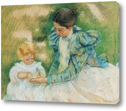   Постер Мама играющая со своим ребенком, 1897