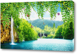   Постер Водопады и леса 78089