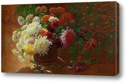   Картина Натюрморт с хризантемами 