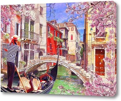   Постер Красочные каналы Венеции