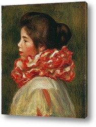    Девушка в красном шарфе