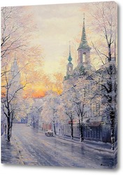   Картина Москва зимняя