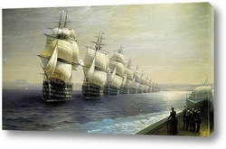   Картина Смотр Черноморского флота в 1849 г
