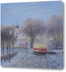   Картина Трамвай  городских огней...2017..