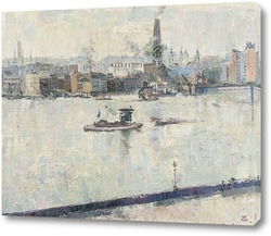   Картина Темза на мосту Баттерси, Лондон, 1918
