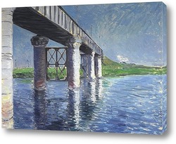   Картина Сены и железнодорожный мост в Аржентее