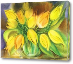   Картина жёлтые тюльпаны