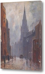   Картина Андреевская церковь, Уэллс-стрит, Лондон