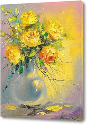   Картина Букет желтых роз 