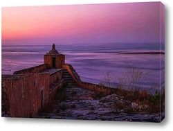   Постер Сиреневый закат в Португалии