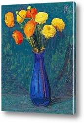   Картина Анемоны в синей вазе