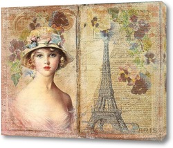   Постер Девушка в Париже