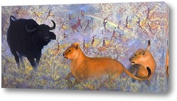   Картина Львы и быки