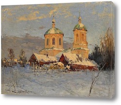   Картина Церковь в деревне