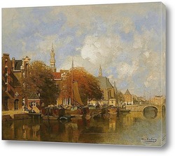    Вид на канал Амстердам