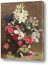   Картина Розы и лилии