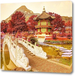   Постер Ажурный мост  и Пагода