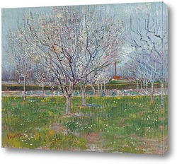  Вид на Арль с деревьями в цвету, 1889