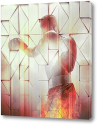   Постер Боксер в пламени
