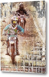   Постер Прыжок на мотоцикле