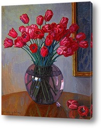   Картина Натюрморт с тюльпанами