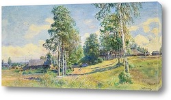   Постер Русская деревня весной
