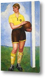   Постер Футболистка блондинка