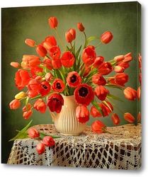   Красные тюльпаны