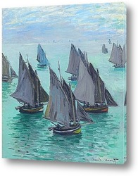   Постер Рыбацкие лодки.Спокойное море