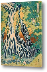   Постер Паломники на водопаде Кирифури на горе Куроками в провинции Шимо