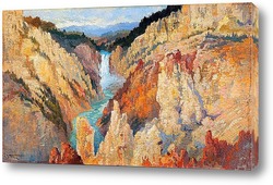   Картина Водопад Нижний Йеллоустоун