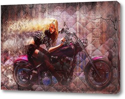    Девушка и мотоцикл