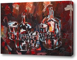   Постер Виски и стаканы