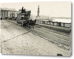    Конка на Дворцовом мосту,между 1905 и 1906