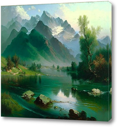   Картина Горная река арт (15)
