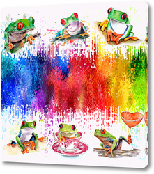   Постер Радужные лягушки