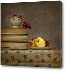    книги и фрукты