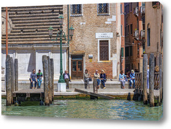   Венеция. Остановка городского транспорта.