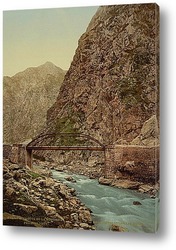  Постер Дорога, первый мост, Грузия. 1890-1900 гг