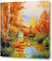   Картина Осенний пруд