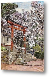    Сакура,храм Ёсино, Япония 