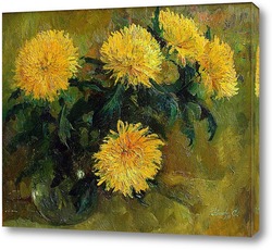   Картина Желтые хризантемы