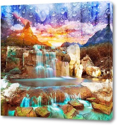   Постер Голубой водопад