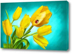   Постер Желтые тюльпаны 